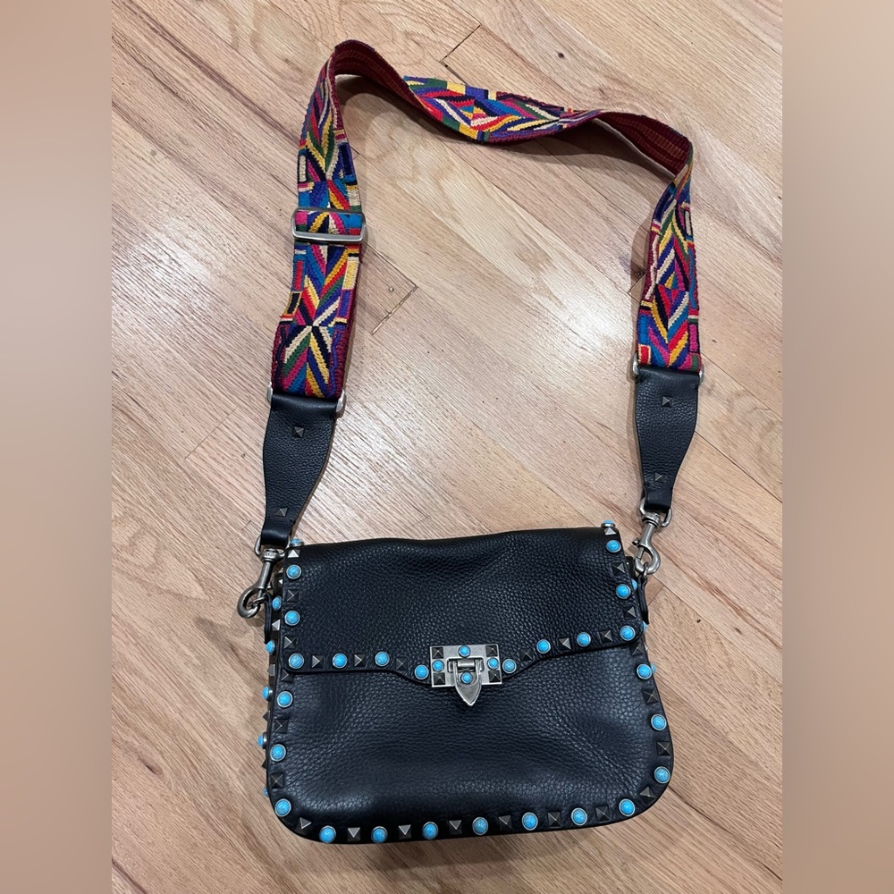Valentino Garavani crossbody with guitar strap. Like new